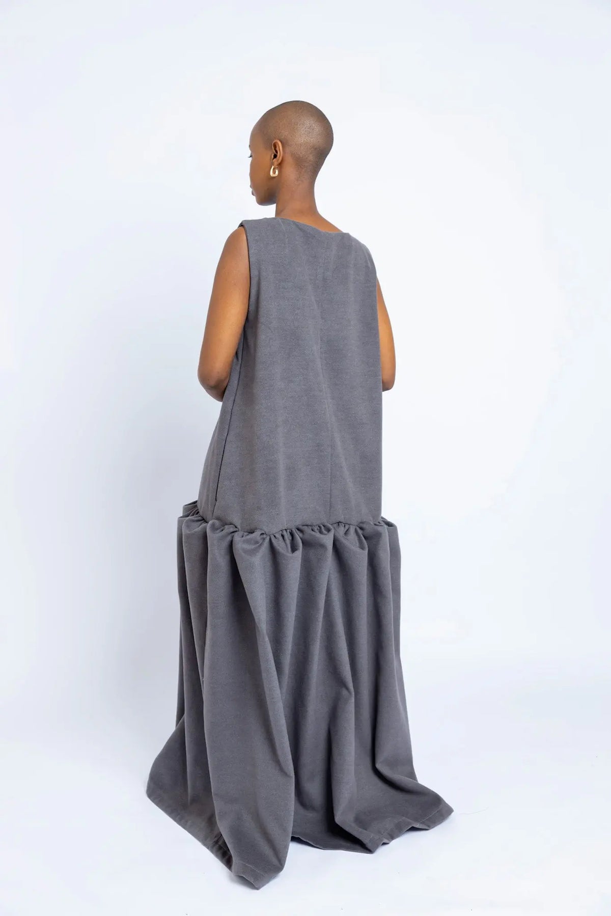 Makena Sculpted Maxi Dress - Charcoal