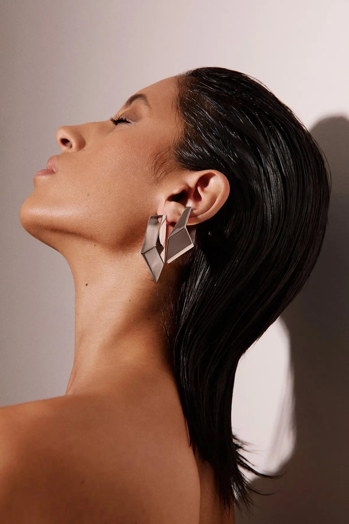 Oblique Earrings - Palladium