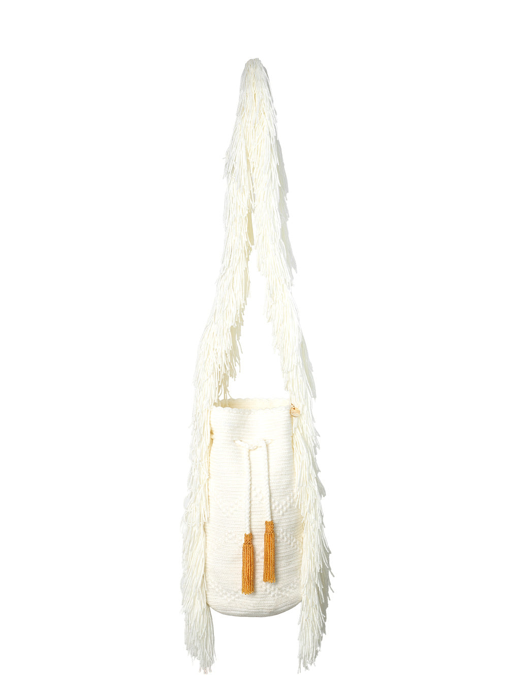 Ancestral Wayuu Kamsa Soul Pearl Gold Mochila