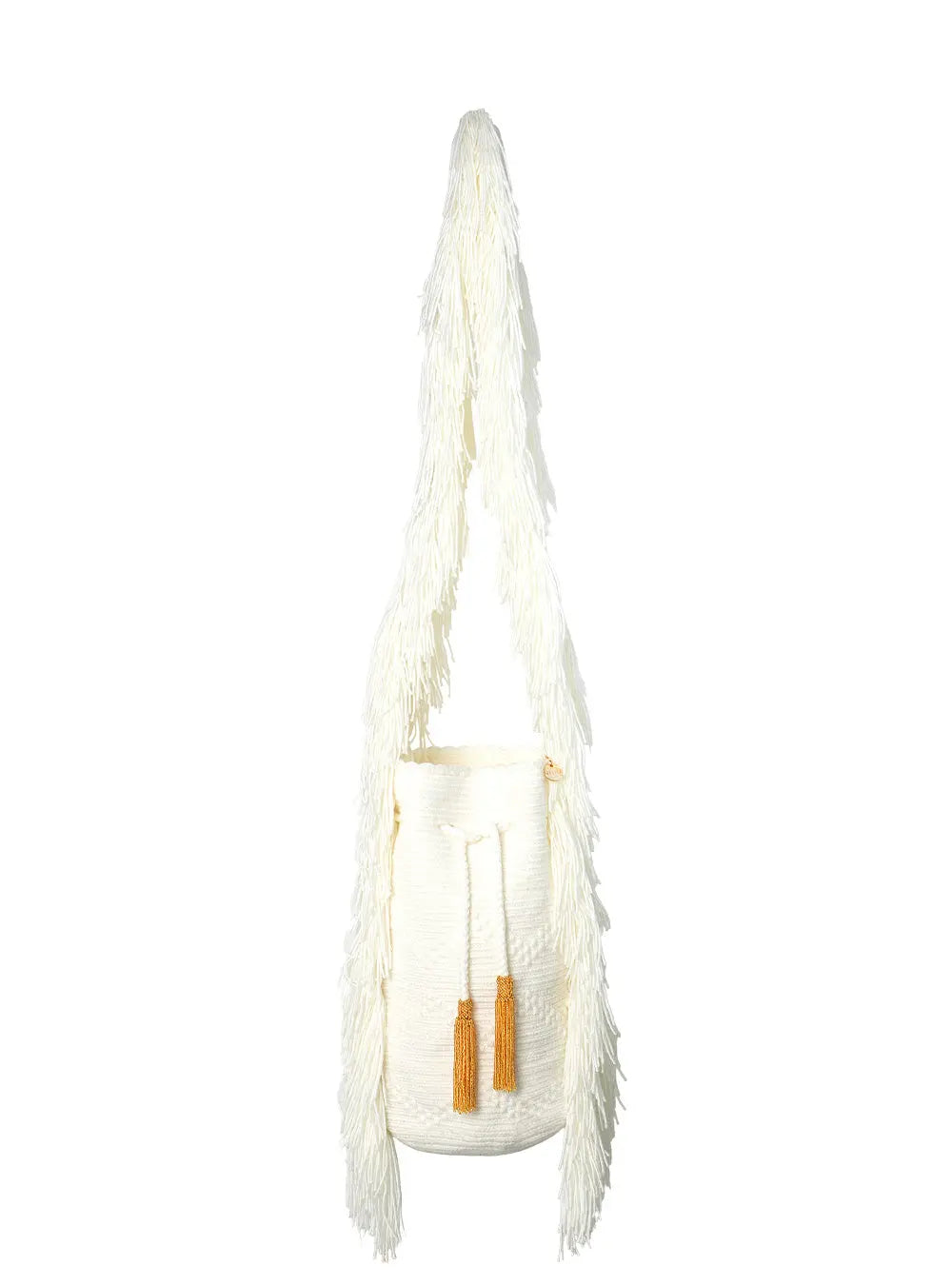 Ancestral Wayuu Kamsa Soul Pearl Gold Mochila