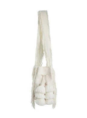 Mochila Wayuu Kamsa Pearl Fringe