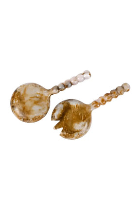 Resin Salad Server-brown (set Of 2), 4.10 X 8.75 Inches