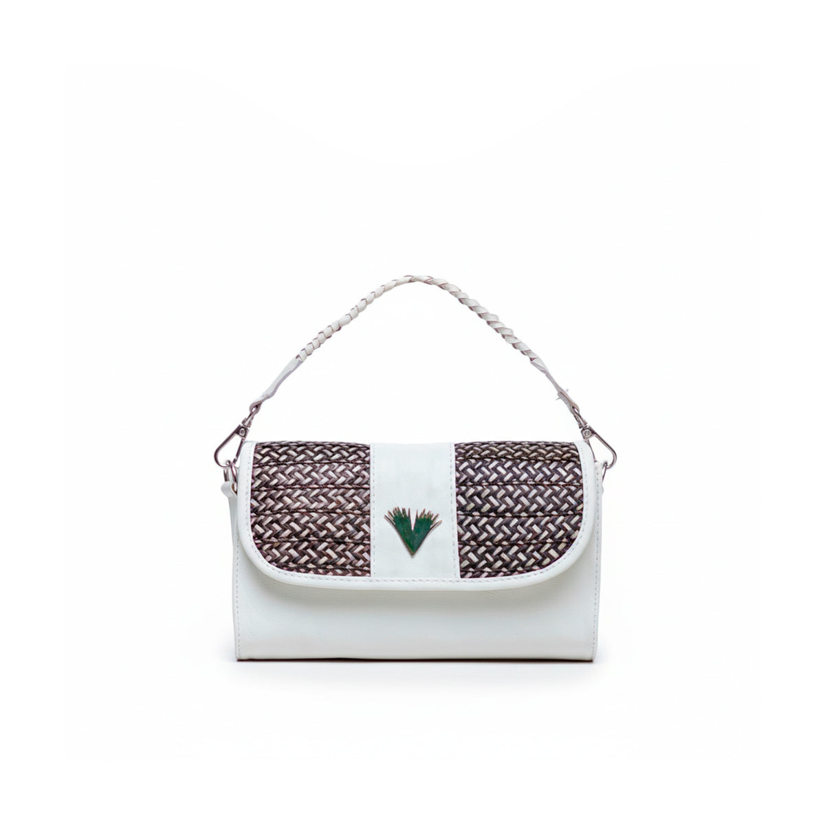 White leather Clutch Zen Bag