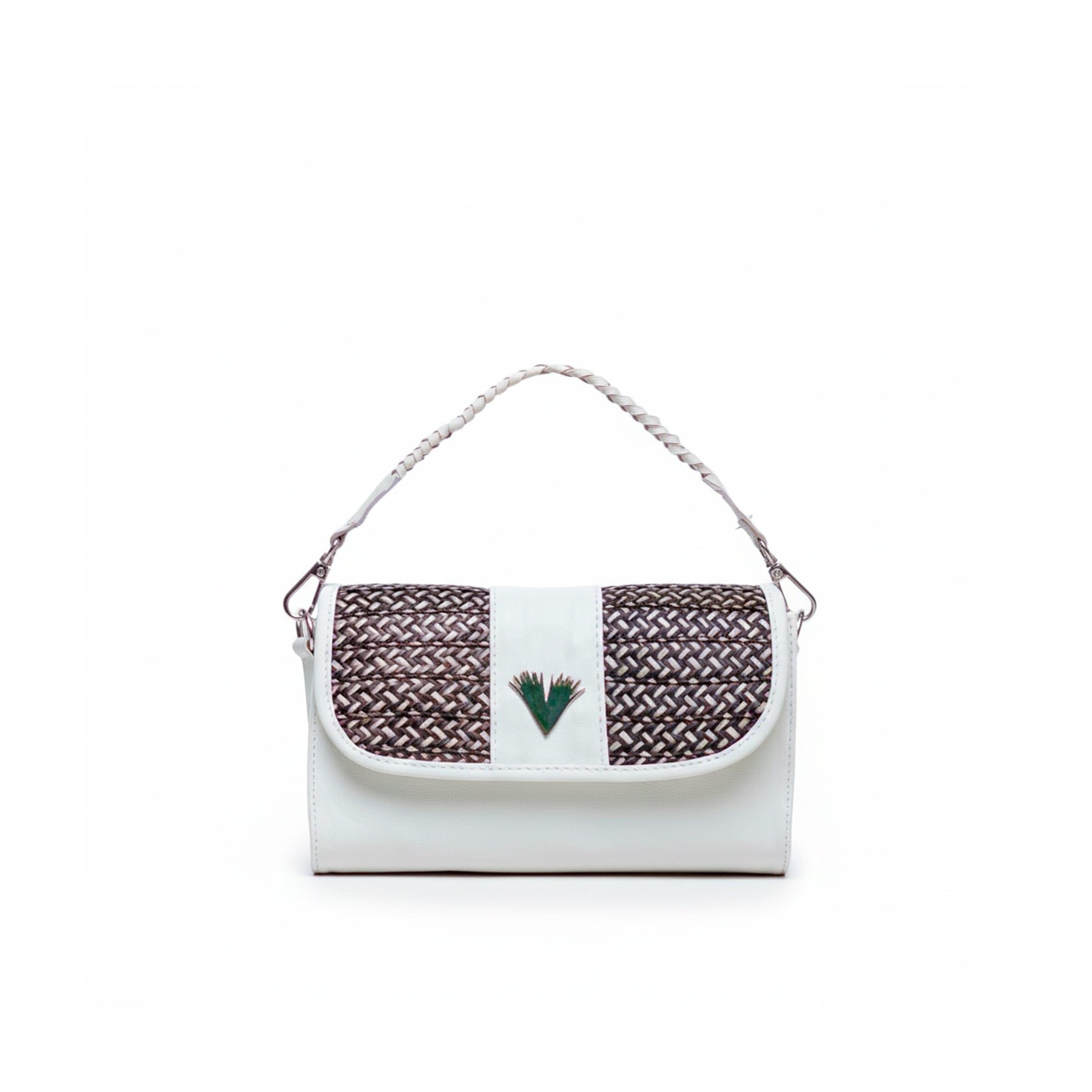 White leather Clutch Zen Bag