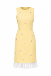 Sparkle Shift Dress - Baby Yellow