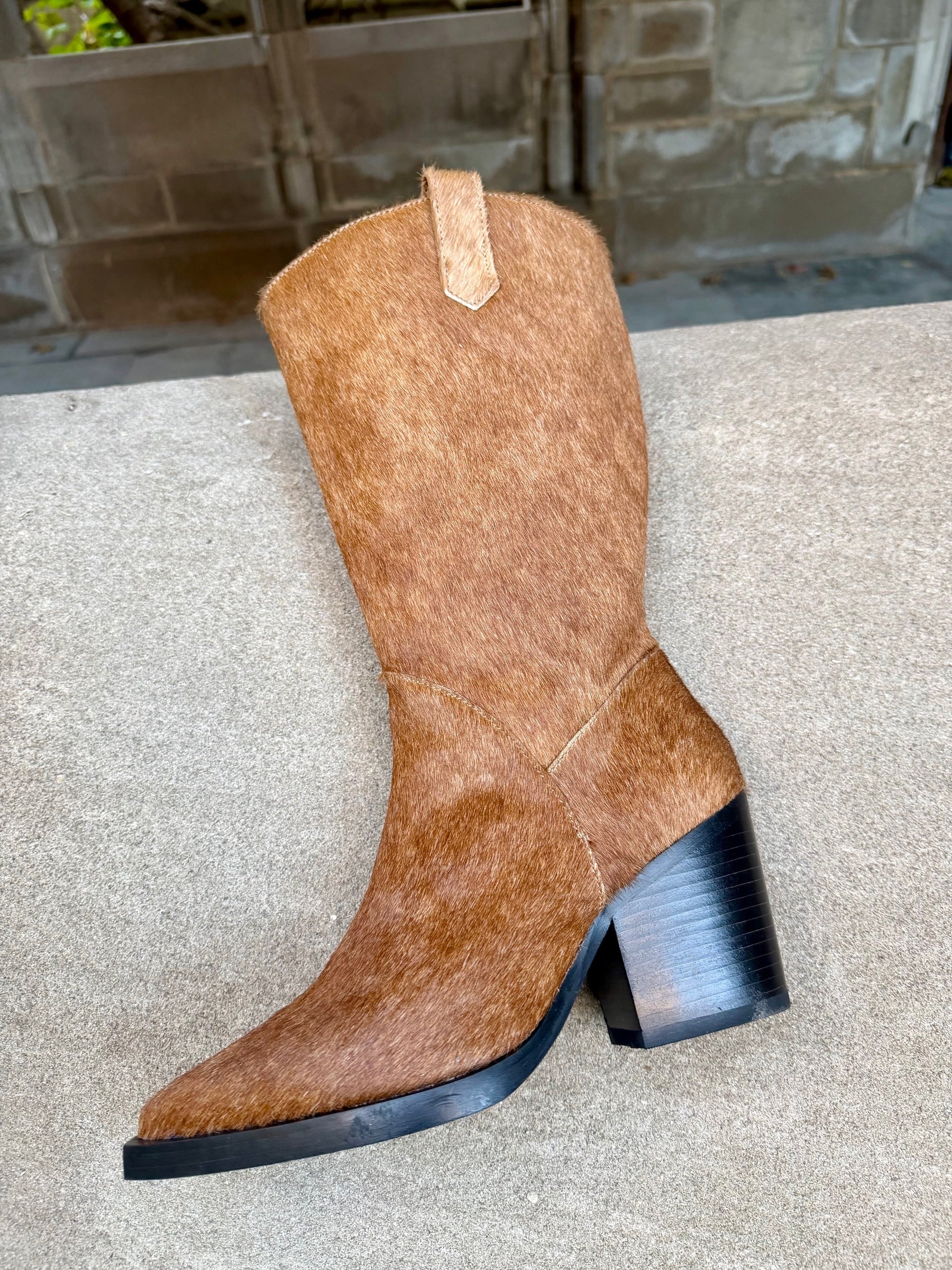 Olsson Texan Boot in Calf Hair (Wide Calf)