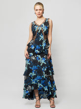 Alexa Orchid Silk Maxi Dress