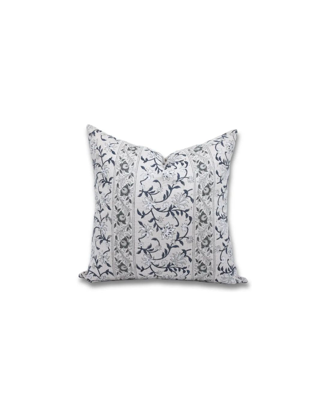 Home Decor Hand-carved Block Printed Pure Linen Cushion Cover - Aradhana