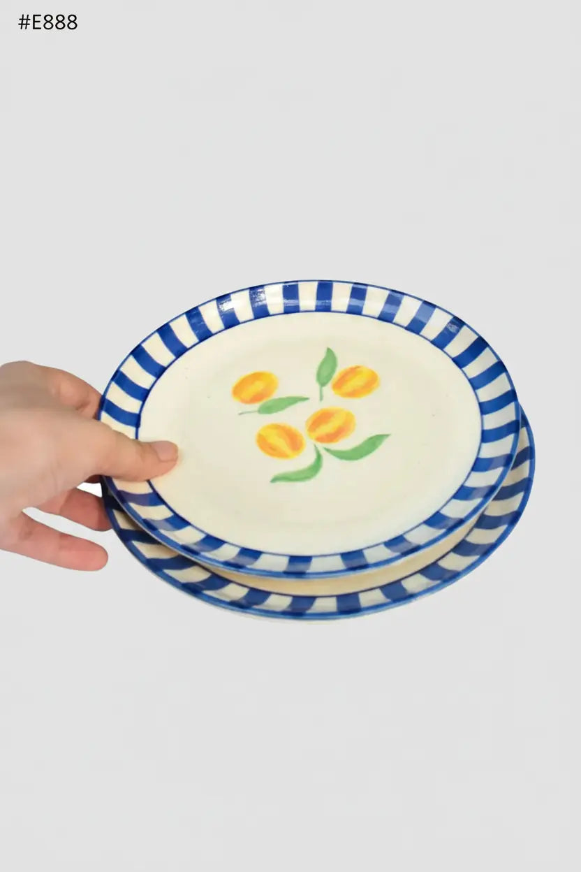 Ceramic Dessert Plate - Clemente ( Set Of 2 ), 7 Inches