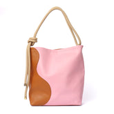 Ripple Tote - Tan / Candy Pink