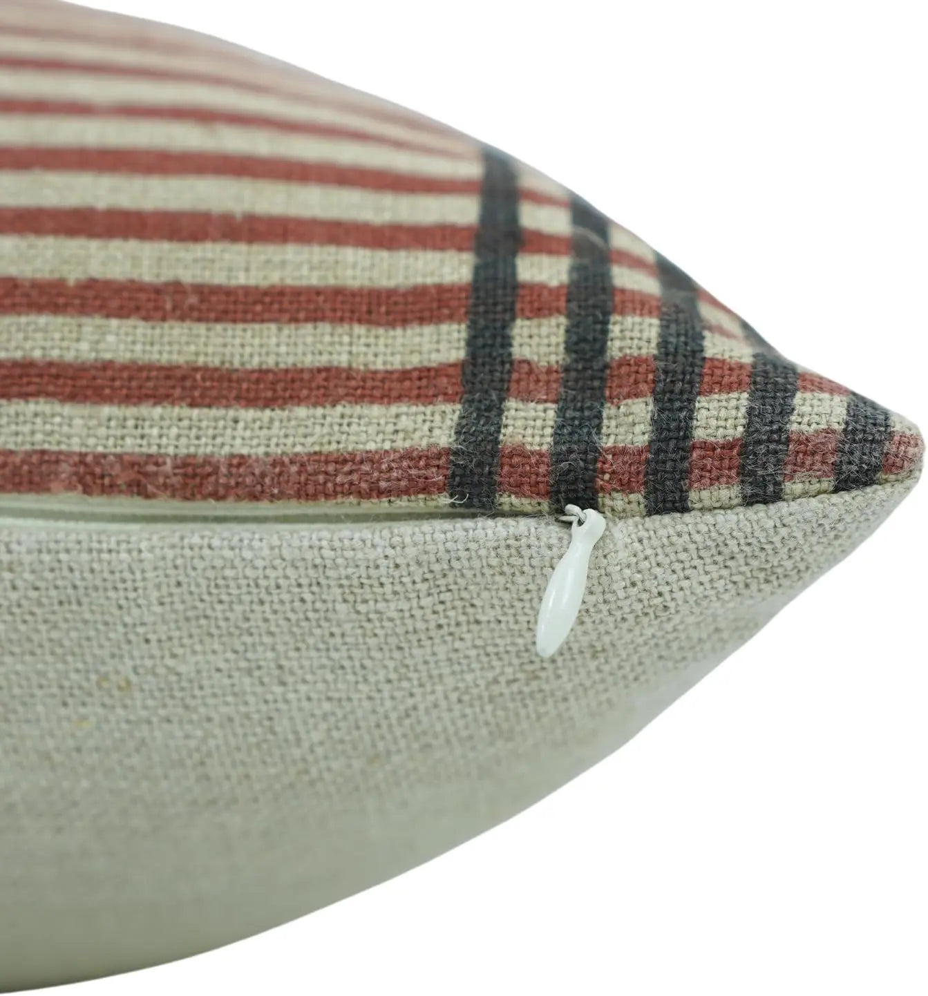 Indian Hand Block Printed Pillow Cover  Thick Linen  Amayra With Zipper Cushion