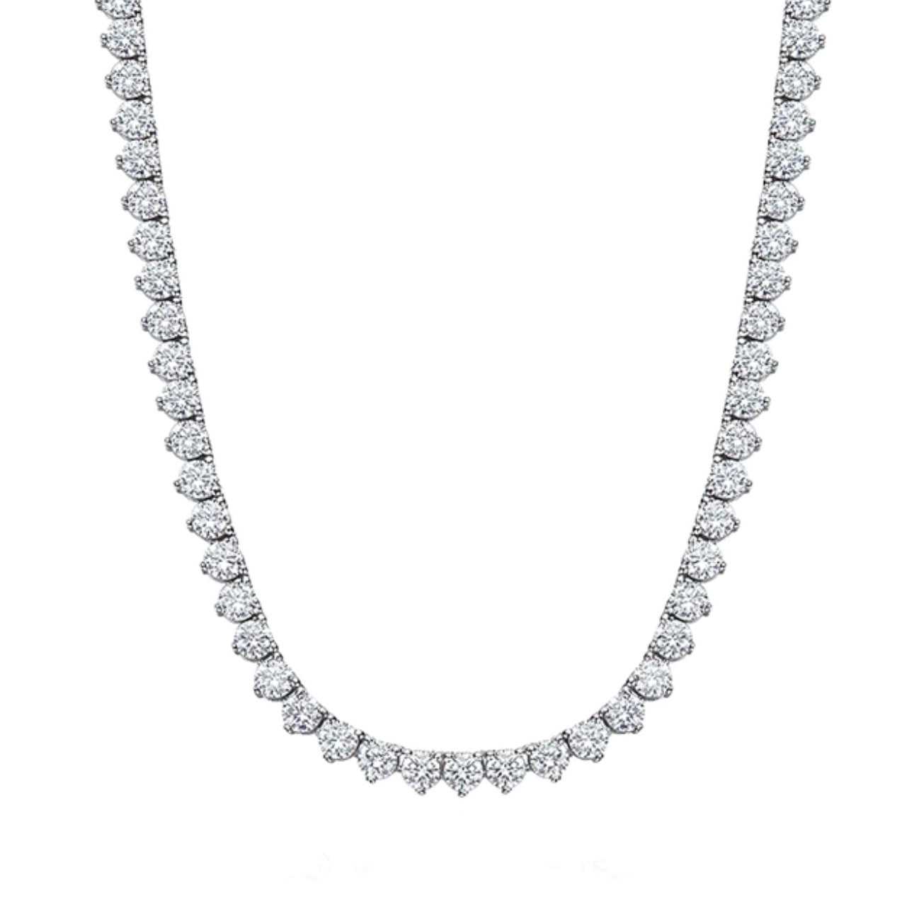 THE “KATE” 3 PRONG 3MM TENNIS NECKLACE