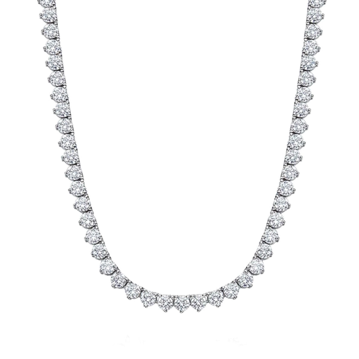 THE “KATE” 3 PRONG 3MM TENNIS NECKLACE
