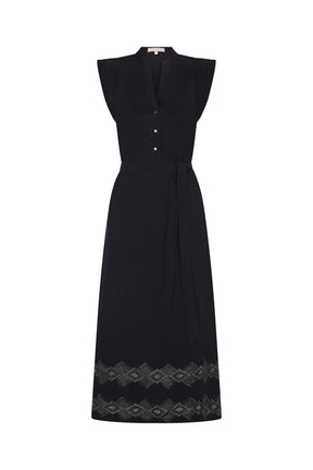 Denver Artisan Embroidered Dress | Black