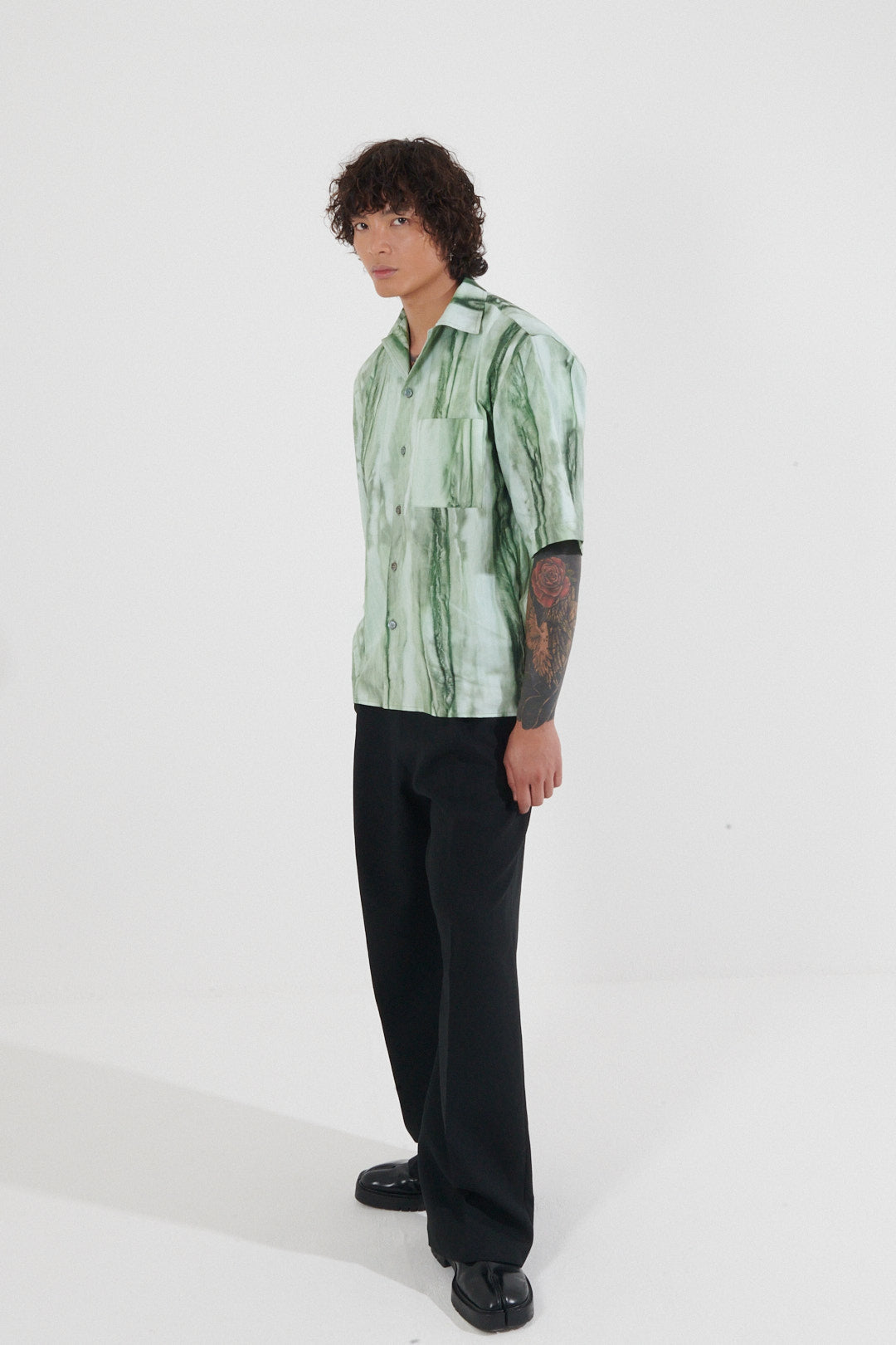 Yinka Green Sun-Faded Shirt