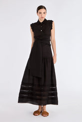 Harlow Wrap Blouse | Black