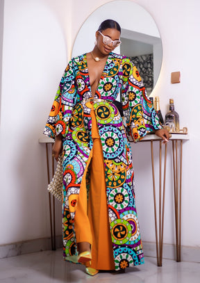 Ugolo African Ankara Print Kimono