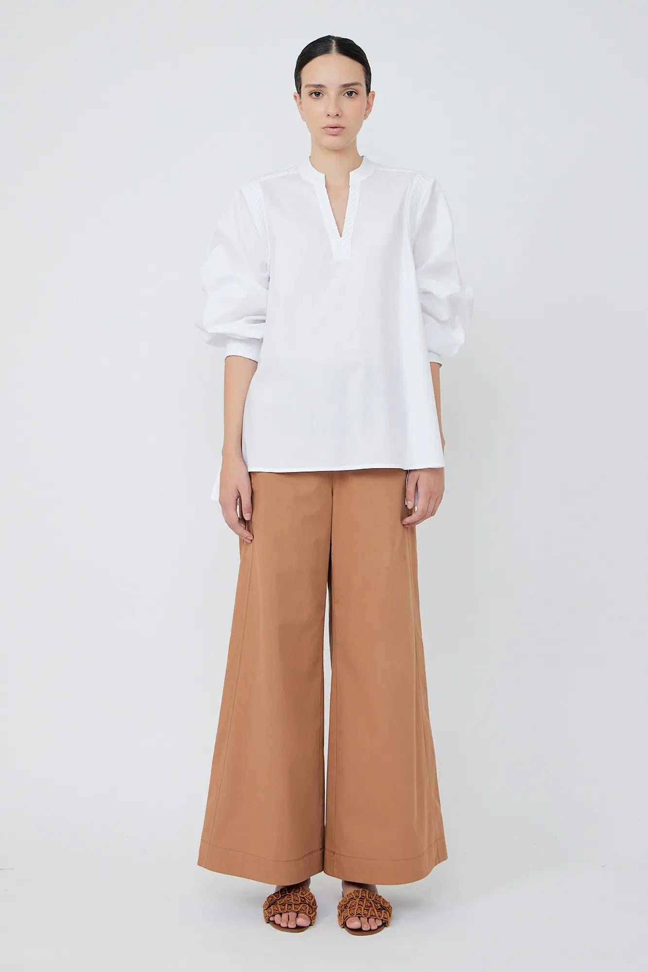 Ximena V-Neck Cotton Blouse