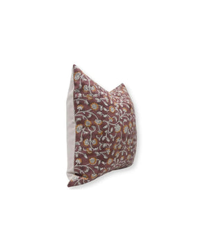 Traditional Hand Block Printed Pure Linen Cushion Cover - Himachal