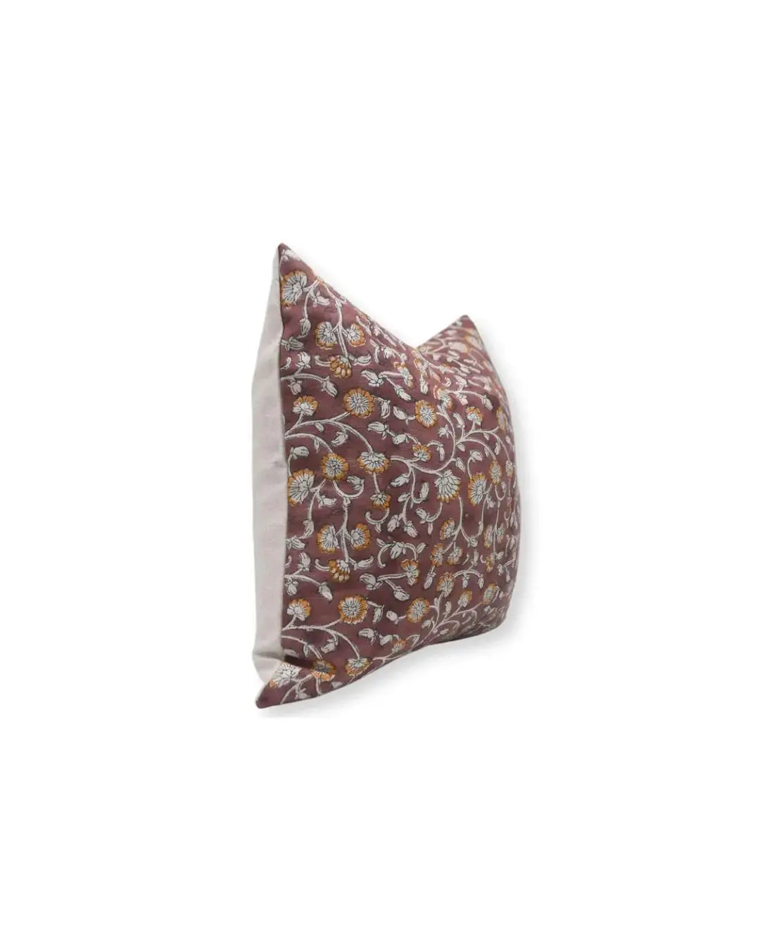 Traditional Hand Block Printed Pure Linen Cushion Cover - Himachal