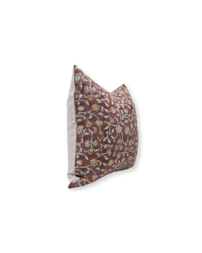 Traditional Hand Block Printed Pure Linen Cushion Cover - Himachal