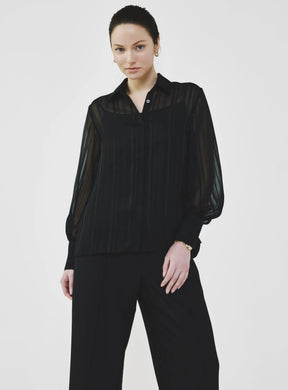 Sheer Stripe Blouse