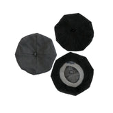 Reversible Cashmere Beret-Black/Grey