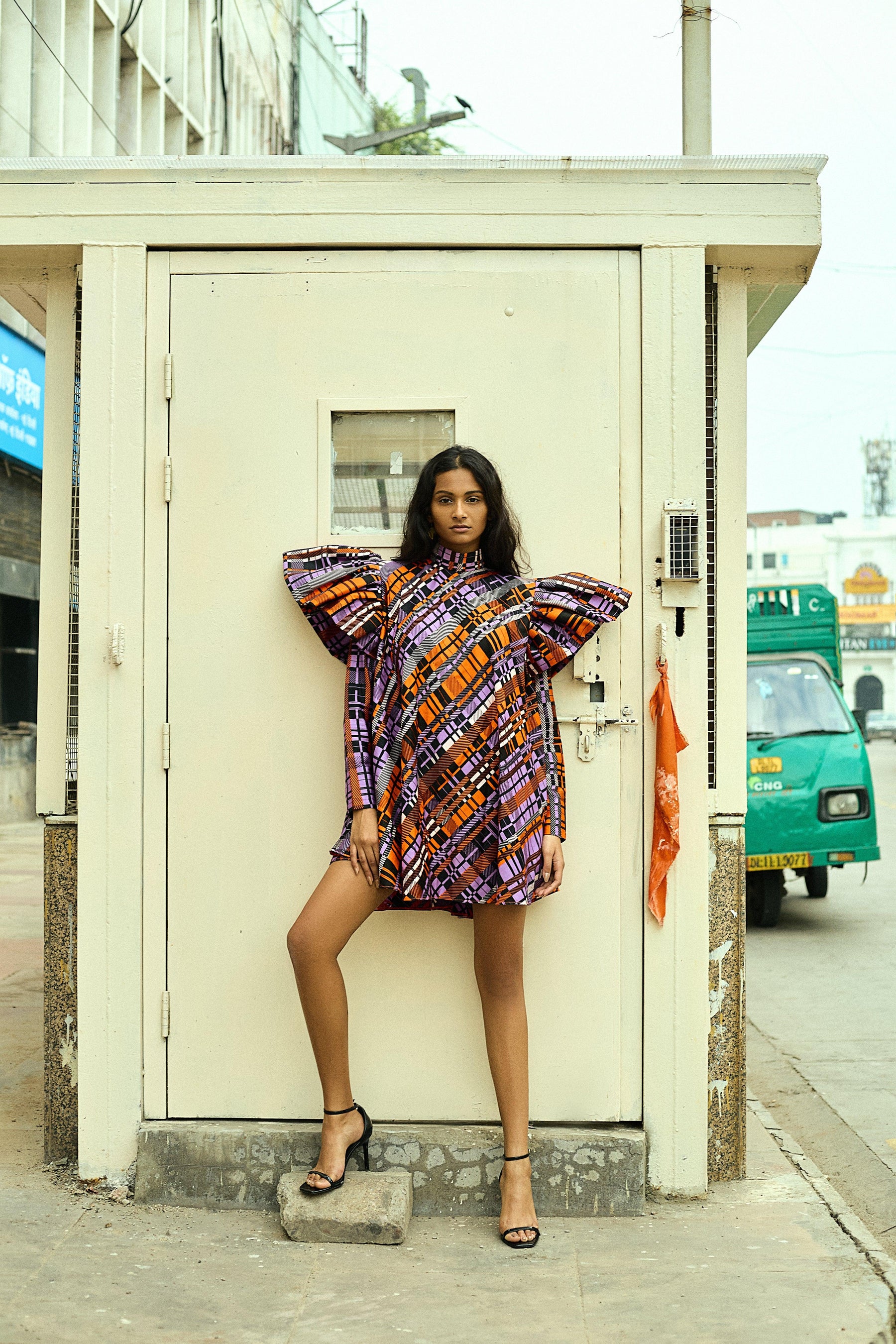 The Kabira Puff-sleeve Mini Dress