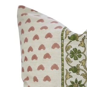 Unique Block Print Design Linen Blend Pillow Cover -  Priya