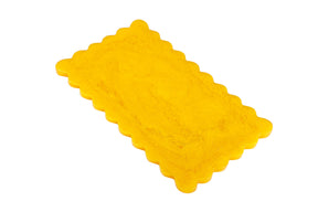 Scallop Rectangular Resin Cheese Board – Mustard , 14 Inches
