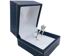 SOLITAIRE RING WITH SWAROVSKI CRYSTAL IN 950 SILVER