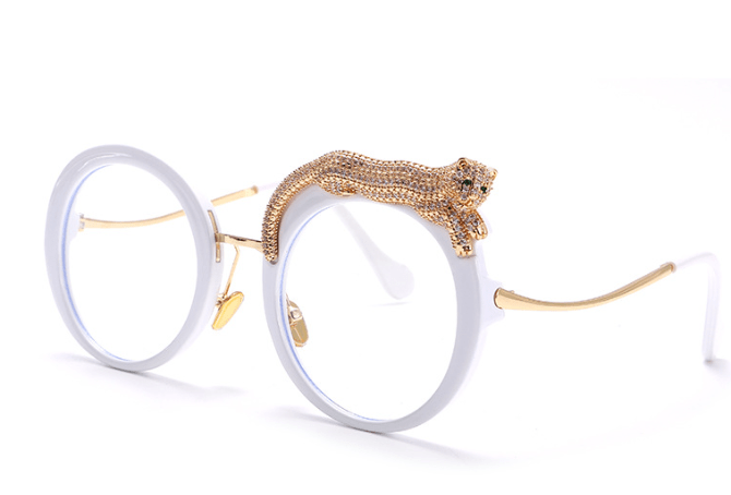 Leopard Round Frame Sunglasses