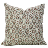 Stylish Hand-Block Design Viscose Linen Cushion Cover - Pan Patti