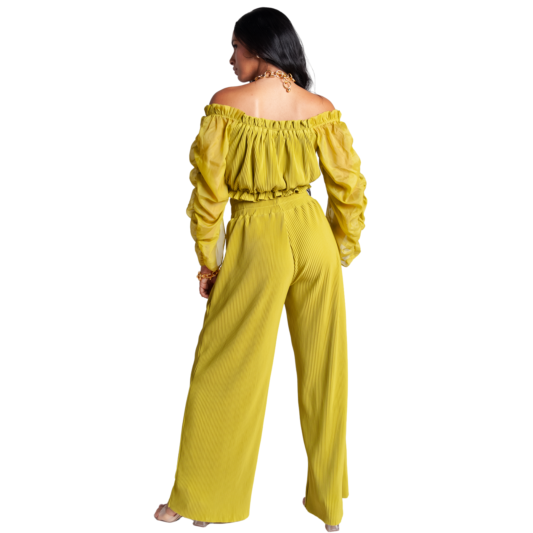 Off Shoulder Pleated Top