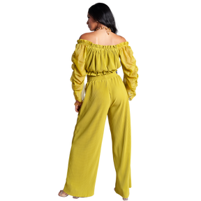 High Waisted Pleated Wide Leg Pants