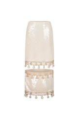Floating Sequin Midi Skirt