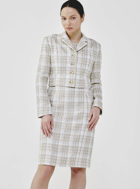 Tailored Cropped Tweed Jacket