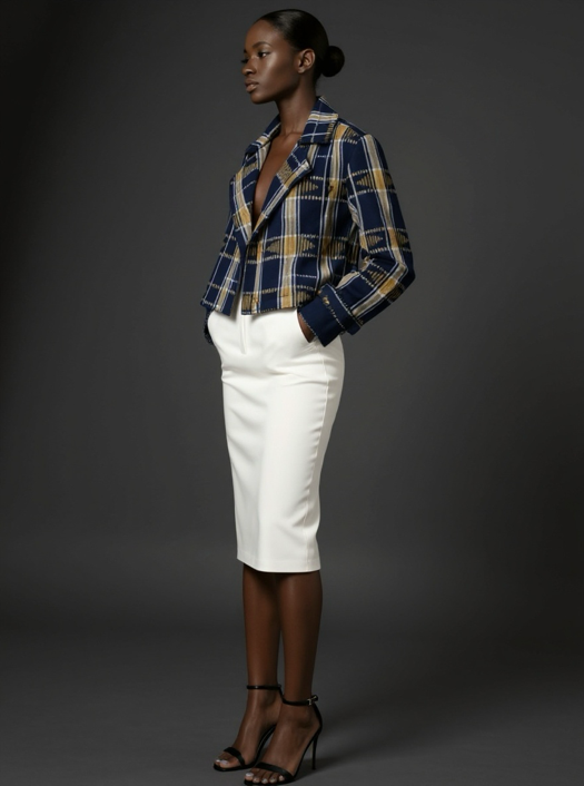 Eseme Aso Oke Luxe Trench Jacket