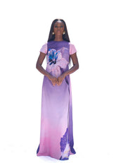 EMI MAXI DRESS - PINK AND PURPLE MAGNOLIA