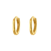 Gold Seven Mm Huggie Hoop Earring