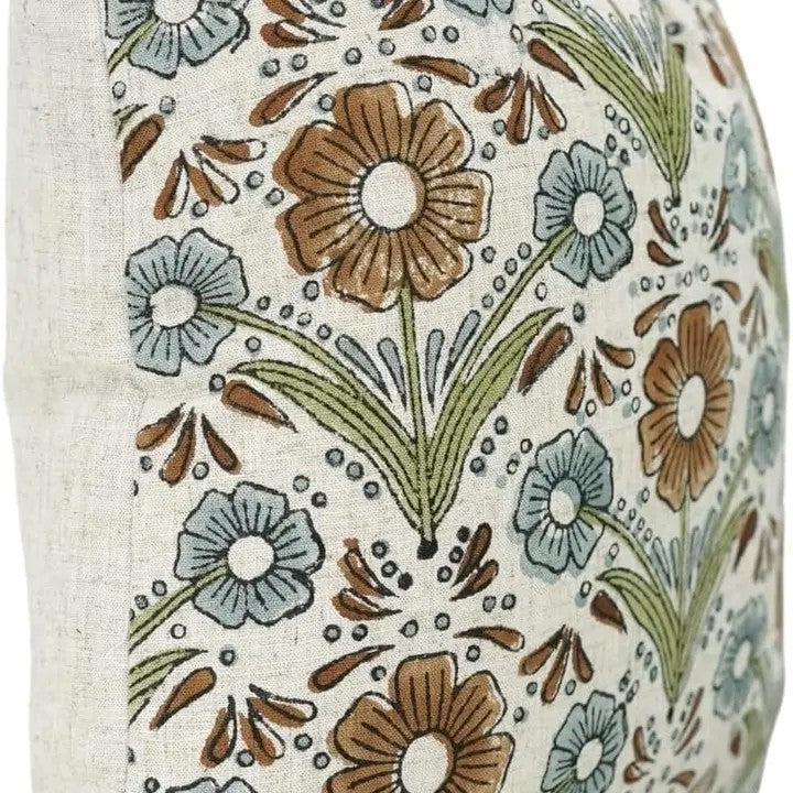 Beautiful Hand-Block Printed Viscose Linen Cushion Cover - Vanshika