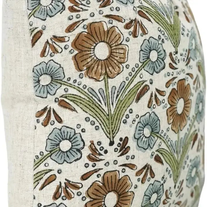 Beautiful Hand-Block Printed Viscose Linen Cushion Cover - Vanshika