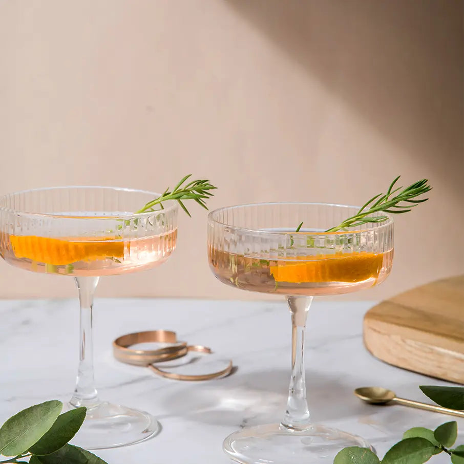 Audrey Cocktail Coupe Glass, 5.5x5.3 Inches (Set of 2)