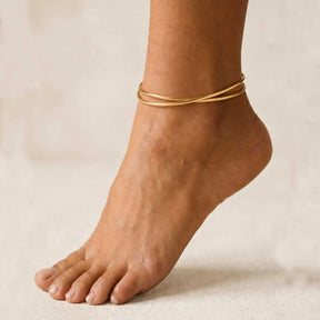 Simple Modern Gold Anklet