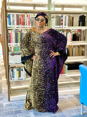 Joro Sequin Dress Boubou (purple)