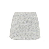 GLACIER BLUE TWEED SKORT