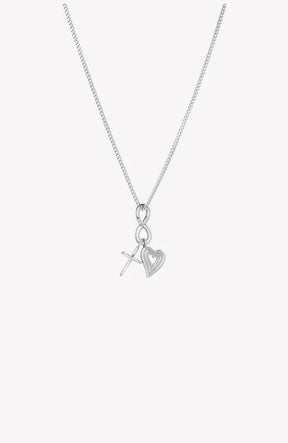 Faith, Hope, & Love Charm Pendant Necklace