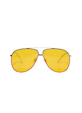 Highlife Yellow 58mm aviator sunglasses