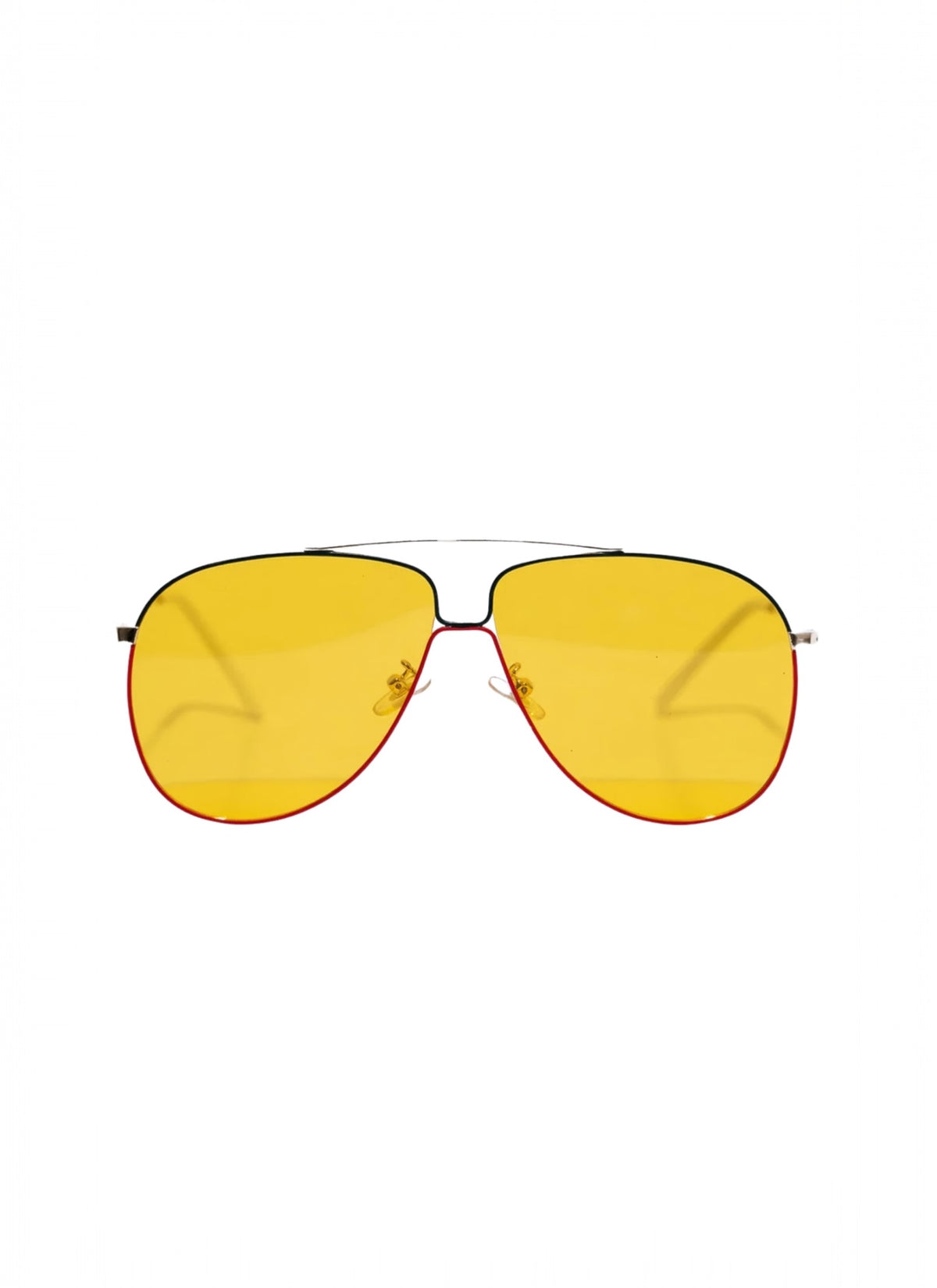 Highlife Yellow 58mm aviator sunglasses