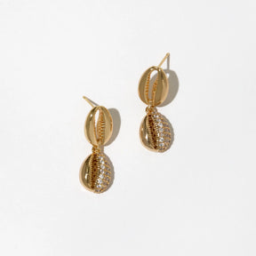 Pave Shell Earrings